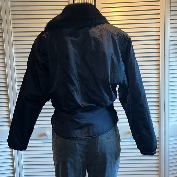 Vintage 80's OSSI  Skiwear Black Moto Style Ski Jacket Sz M - Picture 4 of 14